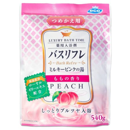Bath Refre Medicated bath salts Pink Milky Water Refill Peach Scent R680G