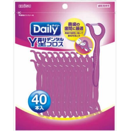 Daily Y-shaped dental floss, pack of 40