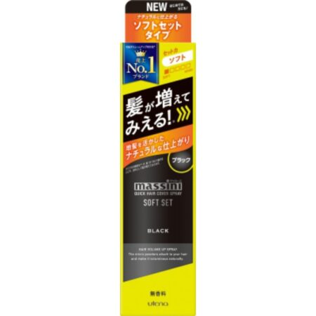 Massini Quick Hair Cover Spray Soft Set Black