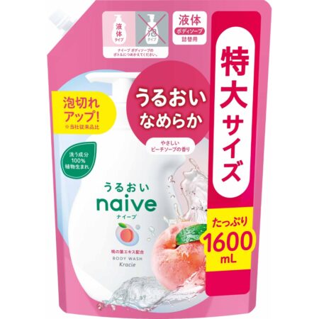 Naive Body Soap (Peach Leaf) Refill 1.6L