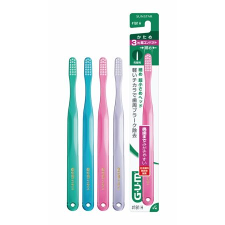 Gum Dental Brush #191 [3-row ultra compact head, firm]