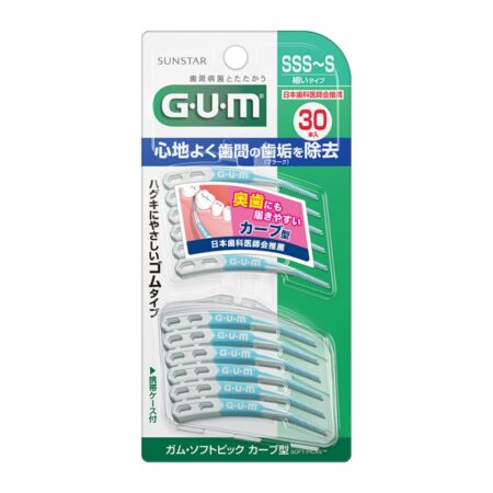 Gum soft pick curved type 30P size SSS~S