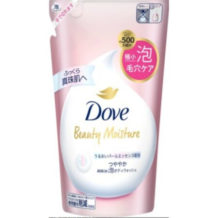 Dove Beauty Moisture Foaming Body Wash, Shiny, Refill, 430g