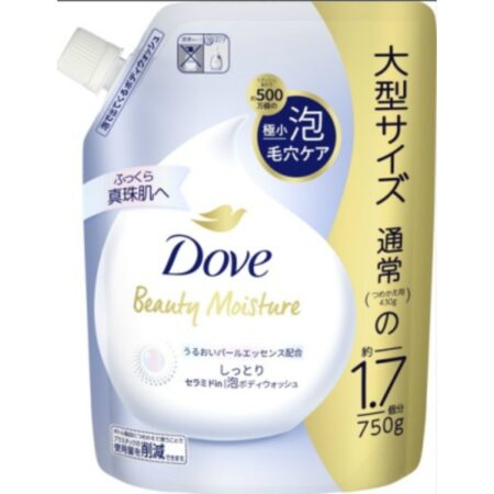 Dove Beauty Moisture Foaming Body Wash, Moisturizing, Refill, 750g