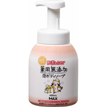 Medicated additive-free foaming body soap that prevents rough skin