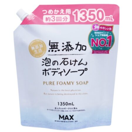 Additive-free foaming body soap, large refill