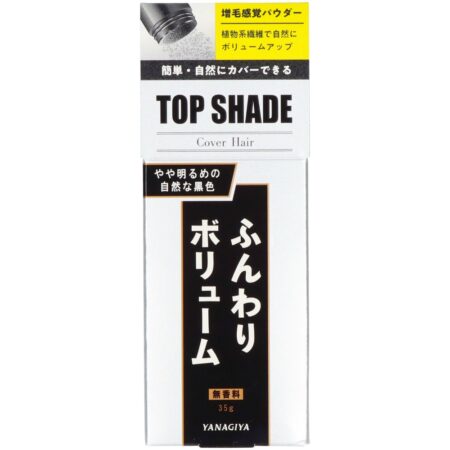 Top Shade Cover Hair Slightly lighter natural black color