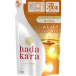 hadakara body soap, oil-in type, pure rose scent, refill, 340ml
