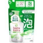 Hadakara Body Soap, smooth feel type foam, green citrus scent, refill