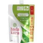 Hadakara Body Soap, Smooth Feel Type, Green Citrus Scent, Large Refill Size