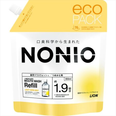 NONIO mouthwash non-alcoholic light herbal mint refill 950ml
