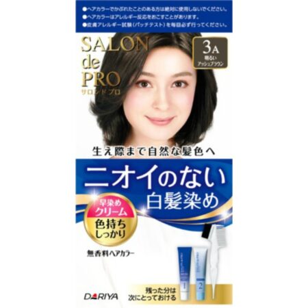 Salon de Pro Fragrance-free Hair Color Quick Dye Cream (for Gray Hair) 3A <Light Ash Brown>