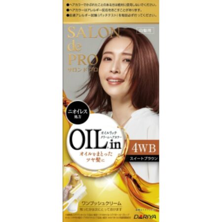 Salon de Pro Oil Rich Cream Hair Color (for gray hair) 4WB <Sweet Brown>