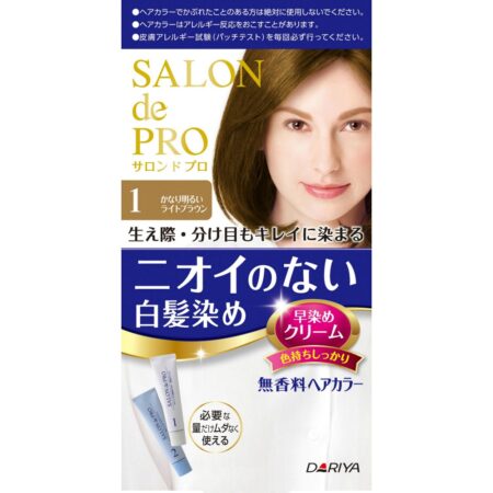 Salon de Pro Fragrance-Free Hair Color Quick Dye Cream (for Gray Hair) 1 Very Bright Light x 36 pcs
