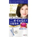 Salon de Pro Fragrance-Free Hair Color Quick Dye Cream (for Gray Hair) 4A Ash Brown