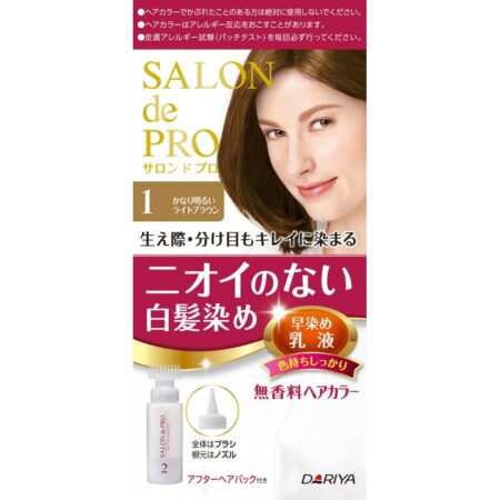 Salon de Pro Fragrance-Free Hair Color Quick Dye Milk Lotion (for Gray Hair) 1 Very bright light brown