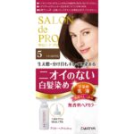 Salon de Pro Fragrance-free Hair Color Quick Dye Milk Lotion (for Gray Hair) 5 <Natural Brown>