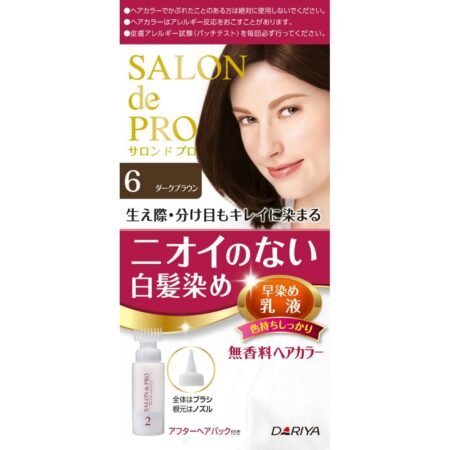 Salon de Pro Fragrance-free Hair Color Quick Dye Milk Lotion (for Gray Hair) 6 <Dark Brown> x 27 pcs