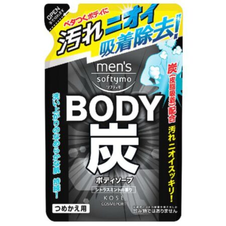 Men's Softymo Body Soap Charcoal Refill 400ml
