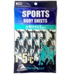 Sports body sheet, fresh soap scent