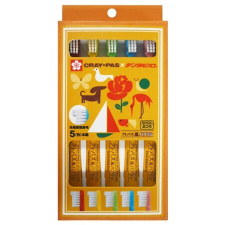 Dental Pro Crayons-style Toothbrush Set of 5, Regular