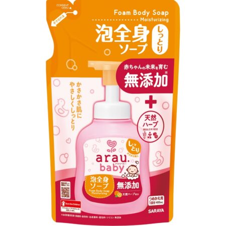 Arau ХүүхдийнFoaming Body Soap, Moisturizing, Refill, 400mL