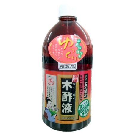 Pure wood vinegar 1L in a transparent bottle