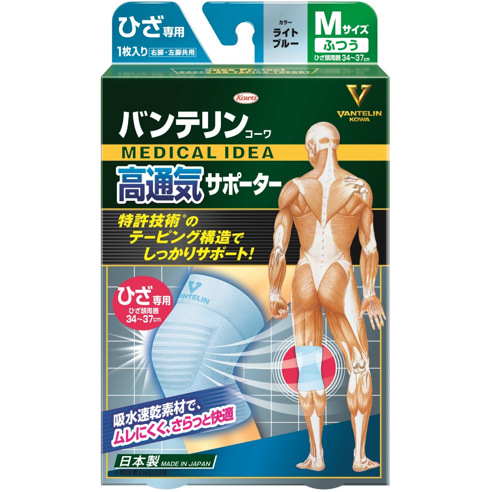 Vantelin Highly Breathable Knee Supporter, Light Blue